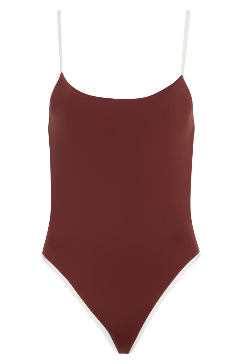 Soul One-Piece Swimsuit, Main, color, MOCHA IVORY