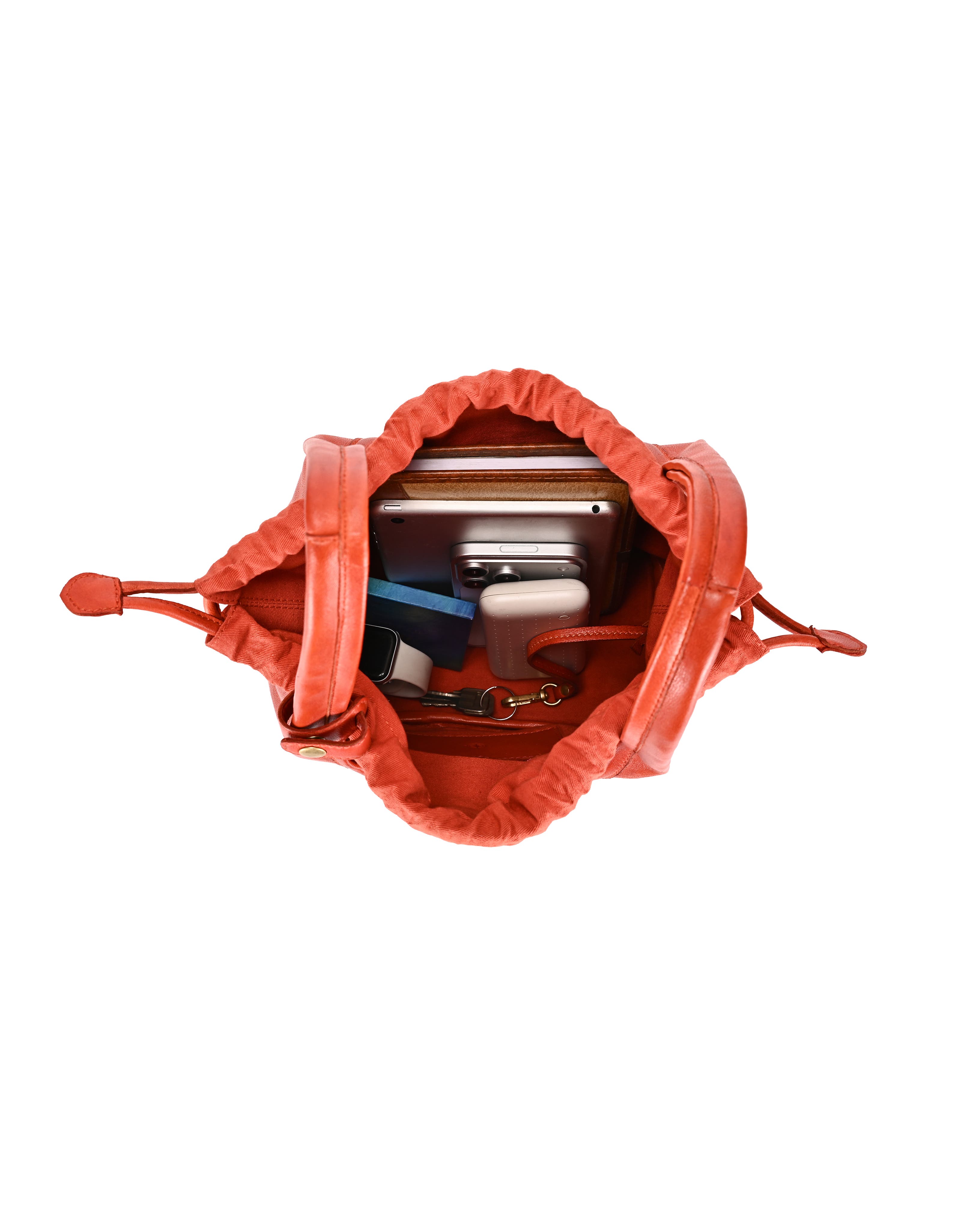 Lily Small Handwoven Everyday Leather Tote, Alternate, color, Orange