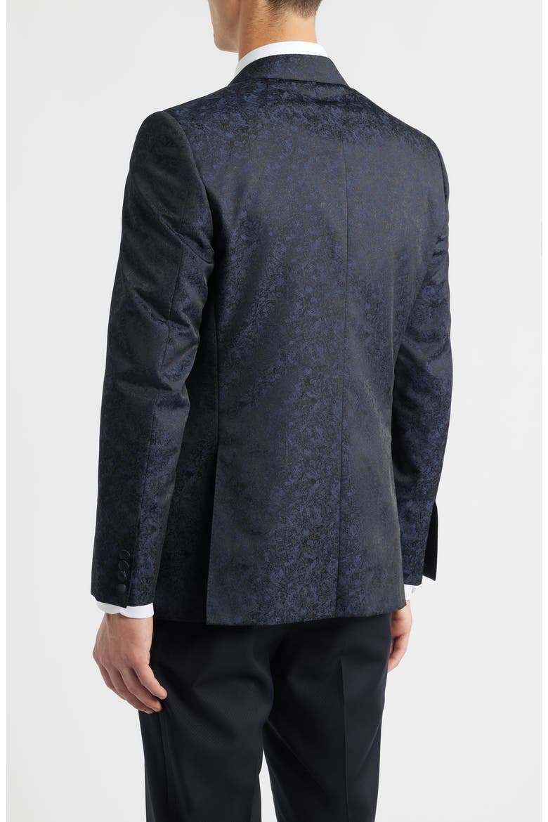 Siena Contemporary Fit Navy Paisley Dinner Jacket, Alternate, color, NAVY