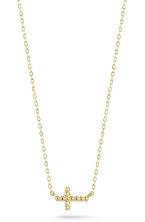 Beaded Sideways Cross Necklace