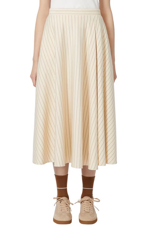 Pelota Stripe Jersey Midi Skirt