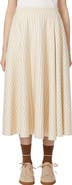 MM by Max Mara Pelota Stripe Jersey Midi Skirt