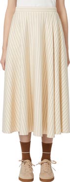 MM by Max Mara Pelota Stripe Jersey Midi Skirt