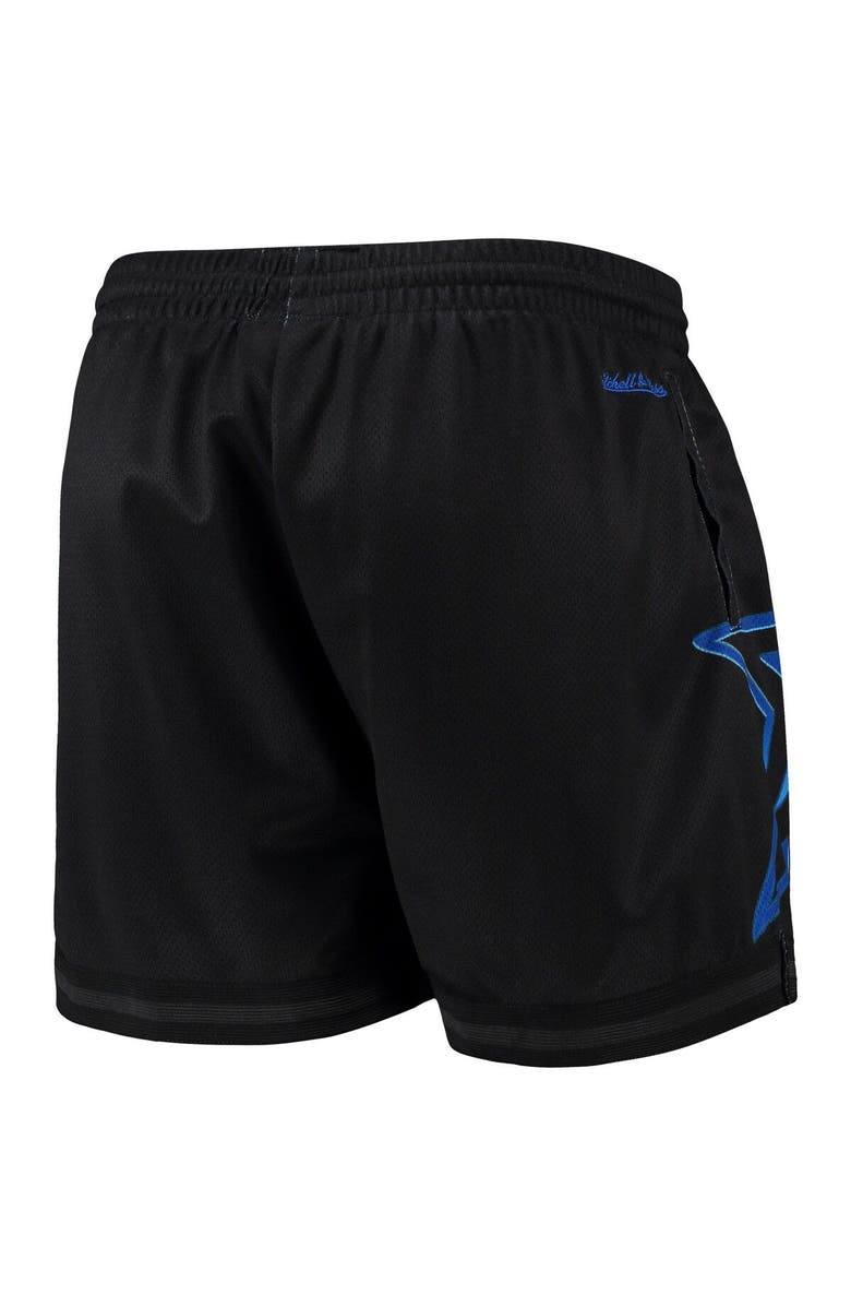 Mitchell & Ness Women's Mitchell & Ness Black Philadelphia 76ers Big Face 4.0 Mesh Shorts, Alternate, color, Black