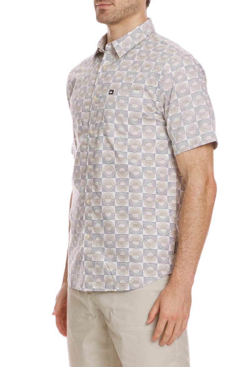 Florever Classic Short Sleeve Button-Up Shirt, Alternate, color, SILVER BIRCH