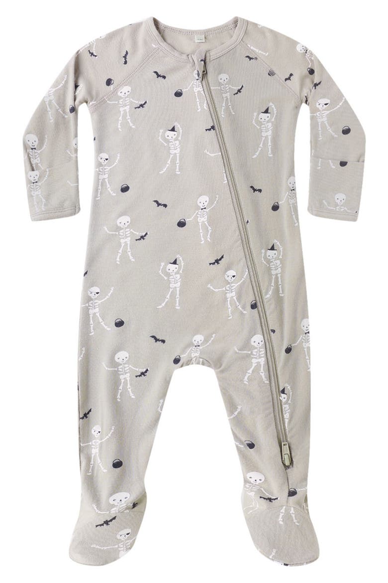 Kids' Zip Footie, Main, color, SKELETONS