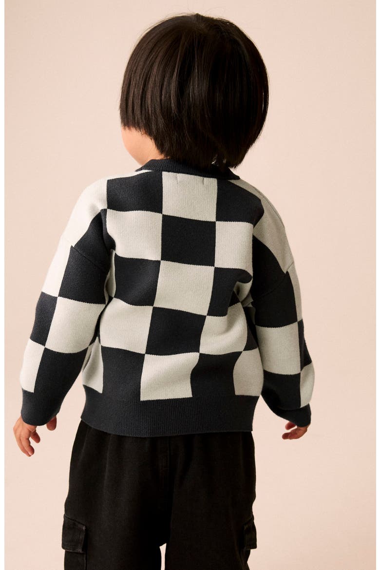 Kids' Checkerboard Knit Sweater, Alternate, color, MULTI
