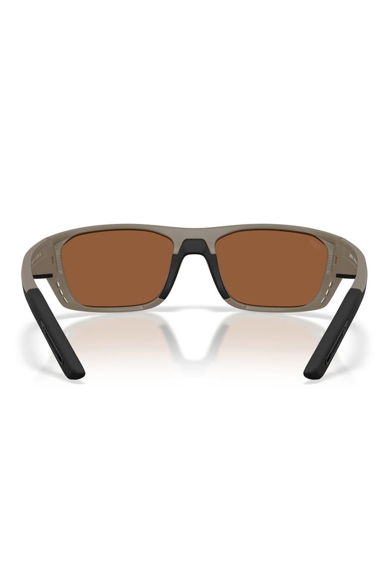 Whitetip Pro 57mm Polarized Rectangular Sunglasses, Alternate, color, SAND / COPPER SILVER 580G
