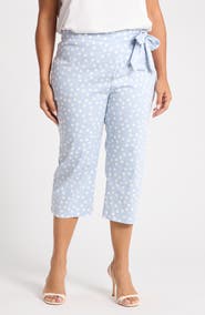 Renee C Sash Waist Capri Pants