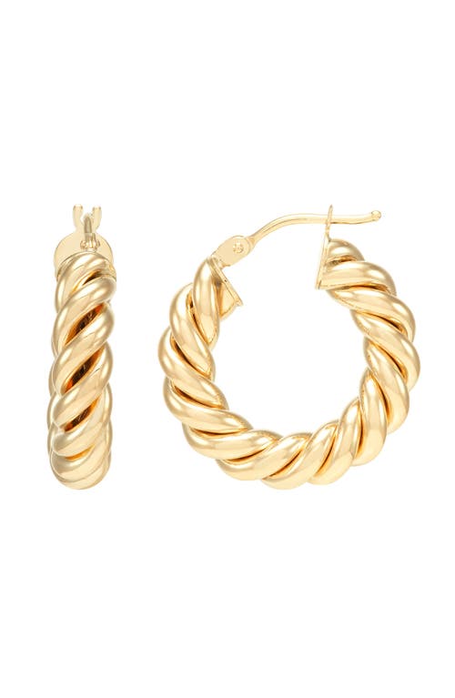Frankie & Zoe 14k Yellow Gold Twisted Tube Hoop Earrings In Gold