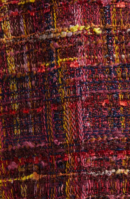 L Agence Aimee Tweed Blazer In Red/pink Multi