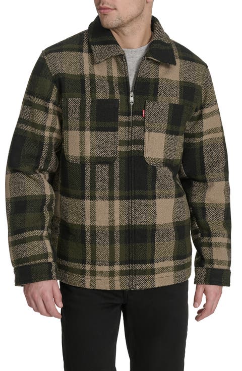 Zip Front Plaid Shacket