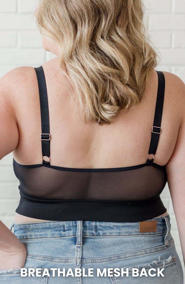 Davin & Adley Sophie Maternity and Nursing Bralette, Alternate, color, Black