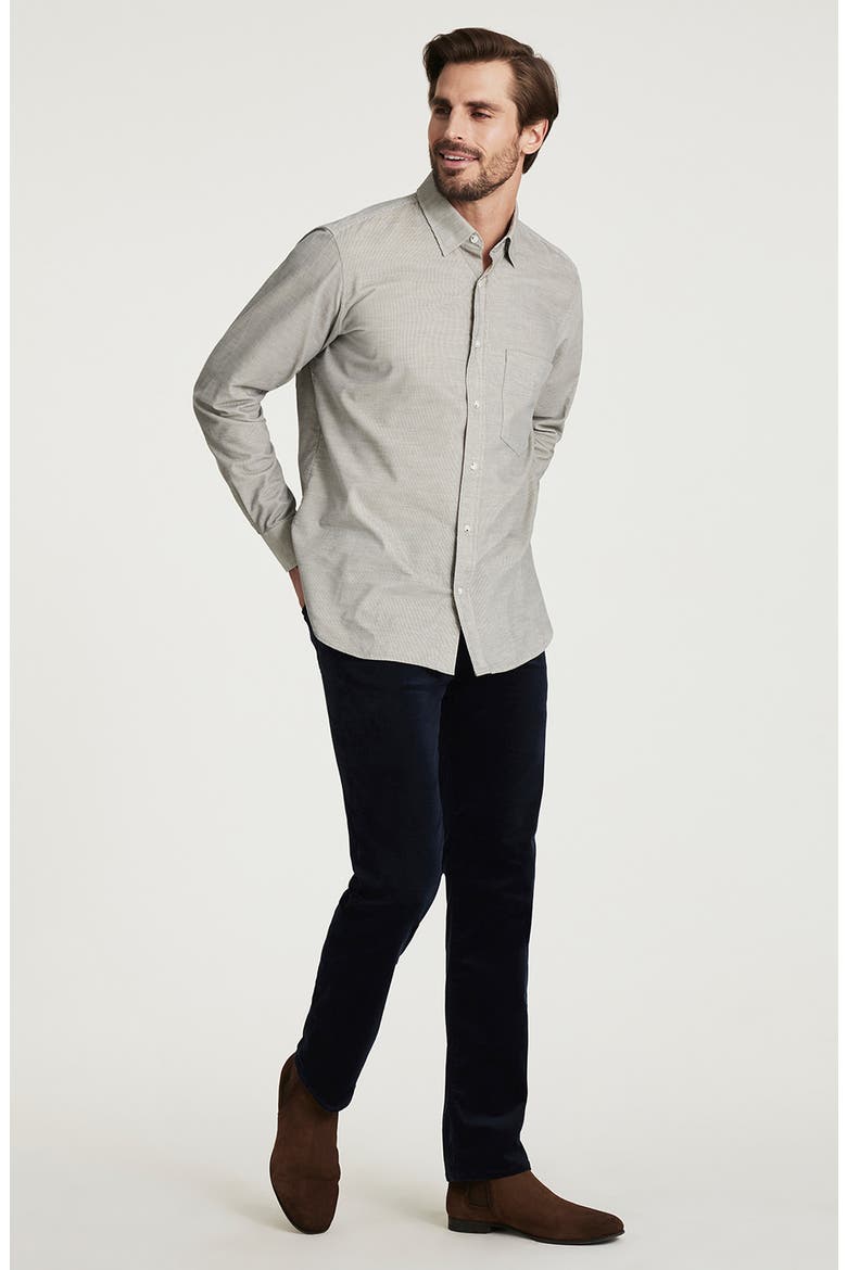 Corduroy Button-Up Shirt, Alternate, color, GREY