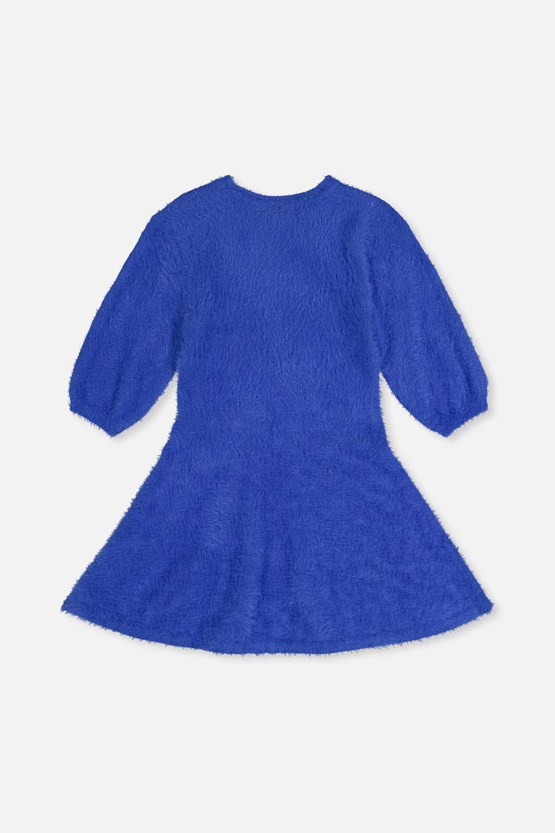 Floral Jacquard Sequin Pleated Knitted Dress, Alternate, color, Royal Blue