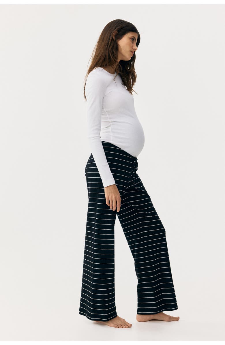 H&M Mama Pyjama Bottoms, Alternate, color, Black/Striped