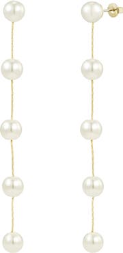 Untamed Petals Harper Pearl Drop Earrings