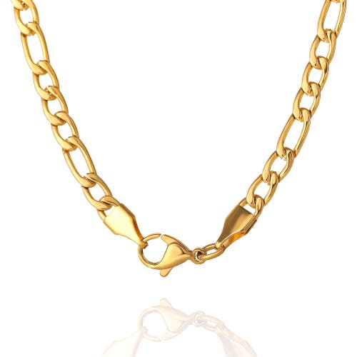 Lucky Brand Figaro Chain Necklace In Gold