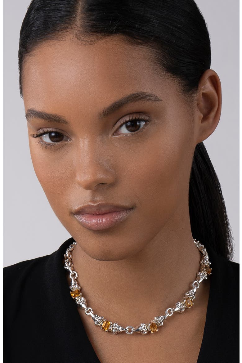 Glacier Citrine Link Necklace, Alternate, color, CITRINE