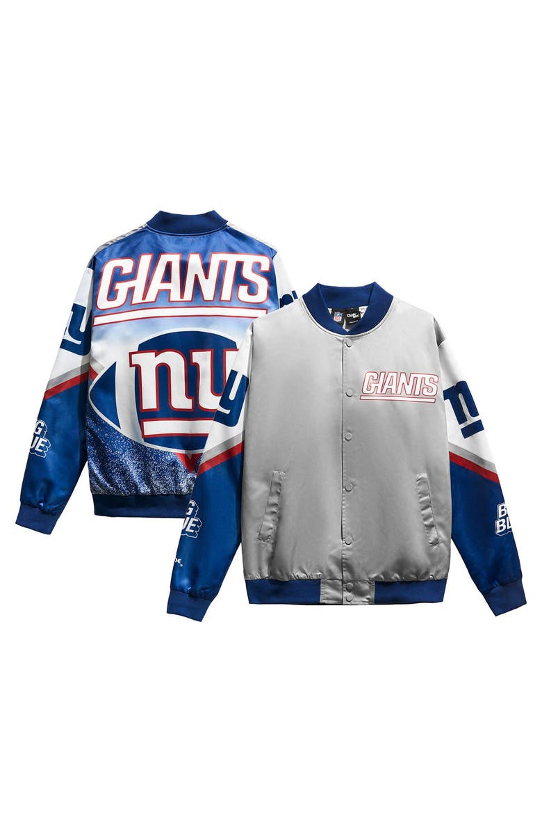 Chalk Line Men
s Chalk Line Gray New York Giants Fanimation Satin Full-Snap Jacket, Alternate, color, Gray