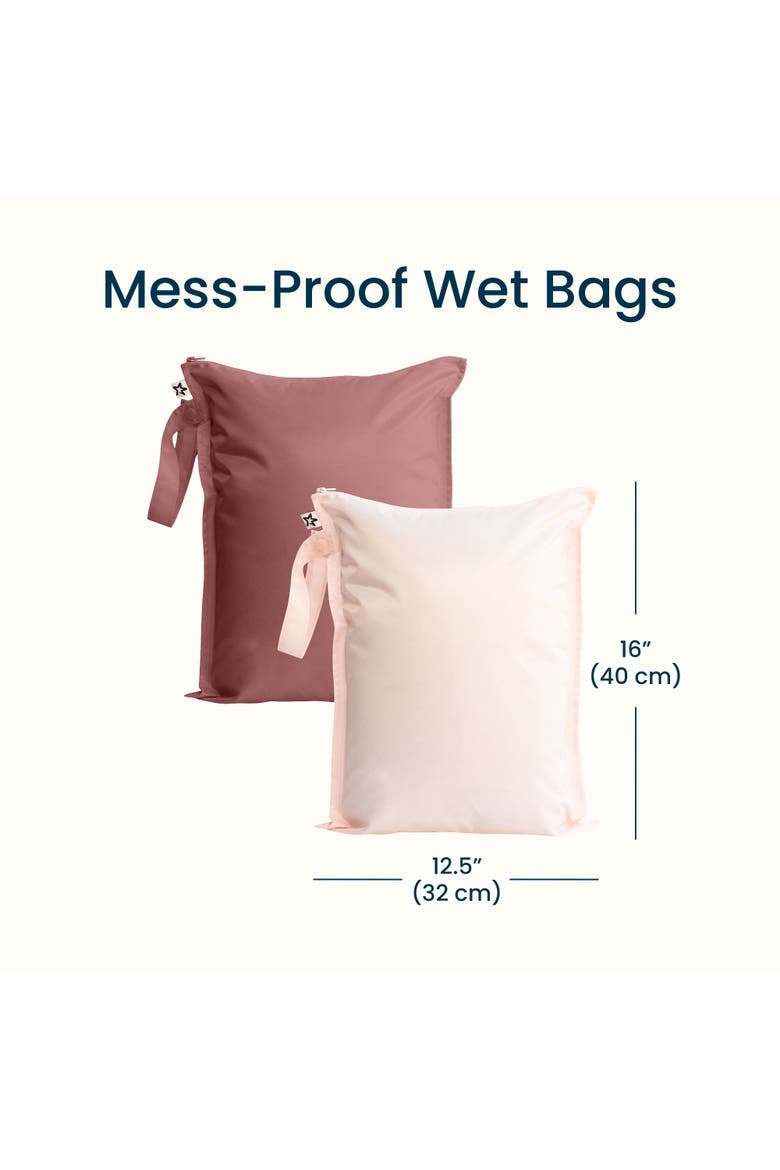 Mess-Proof Waterproof Washable Baby/Toddler Wet Bags - Solids, Alternate, color, Rose, Burgundy