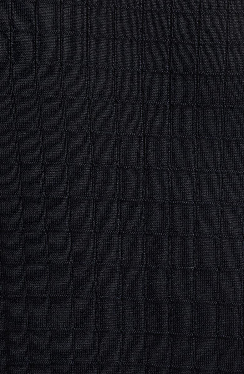 Emporio Armani Tonal Textured Virgin Wool Crewneck Sweater, Alternate, color, Solid Blue Navy