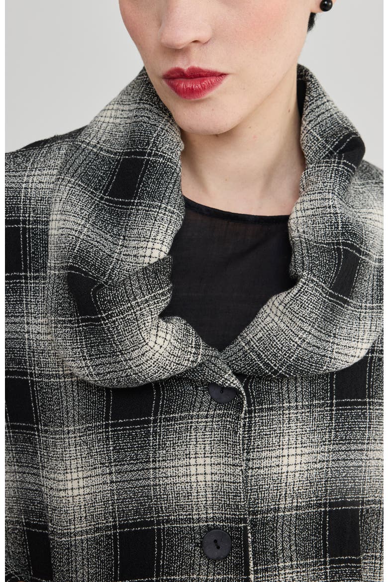 Ellis Plaid Jacket, Alternate, color, Ecru Plaid