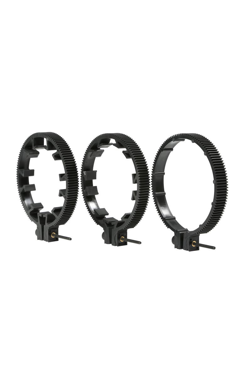 FR3 Adjustable 3-Piece Follow Focus Ring Gear Set - Includes 65mm, 75mm and 85mm Lens Rings, Main, color, Black