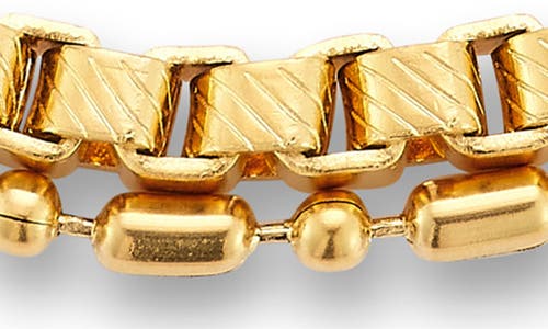 Yield Of Men Double Layer Chain Bracelet In Gold