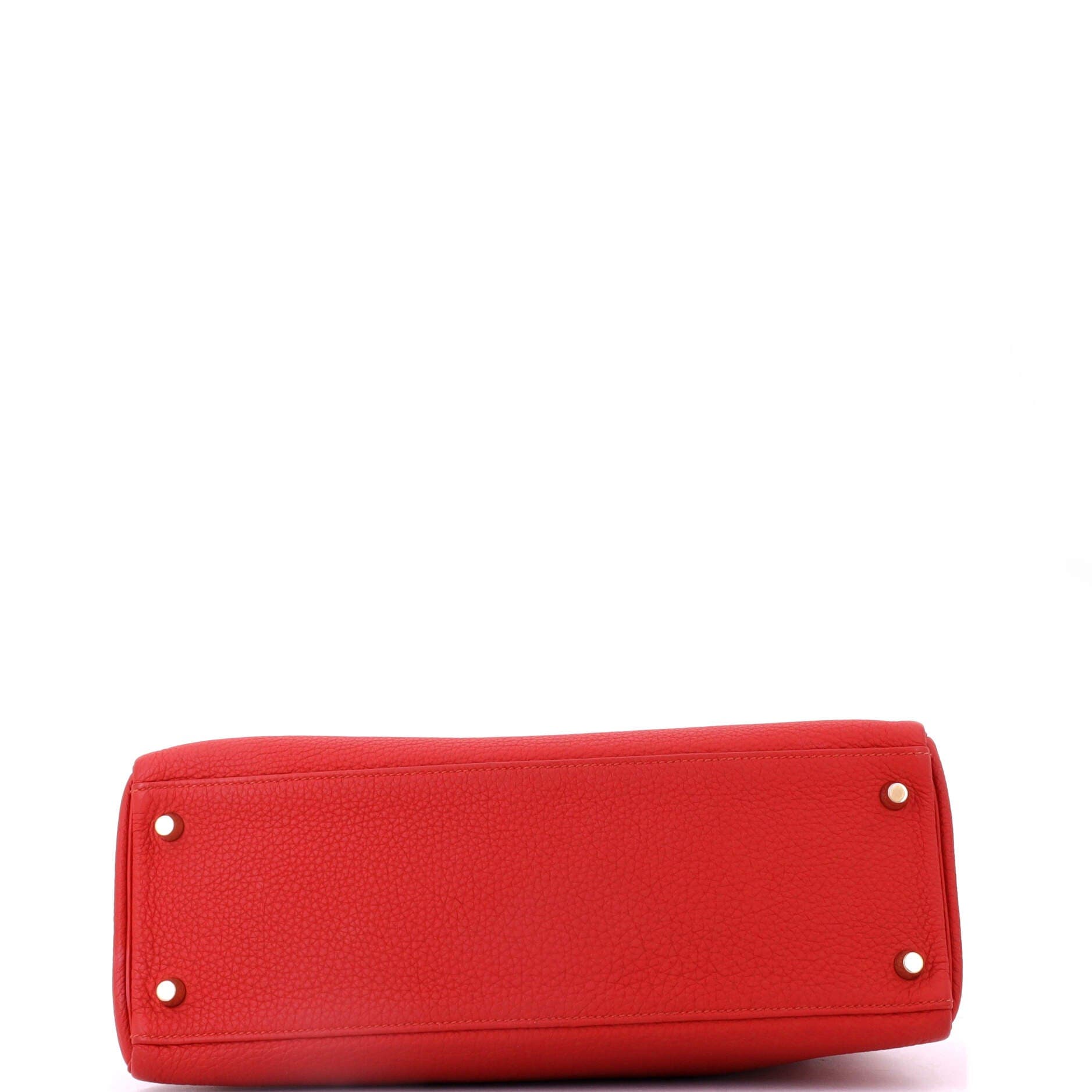 Pre-Owned Hermes Kelly Handbag Red Togo with Gold Hardware 32, Alternate, color, Vermillon