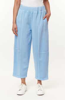 C & C California Raleigh Crop Barrel Leg Fleece Pants