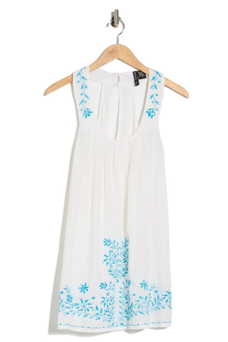 Embroidered Cover-Up Dress, Alternate, color, WHITE