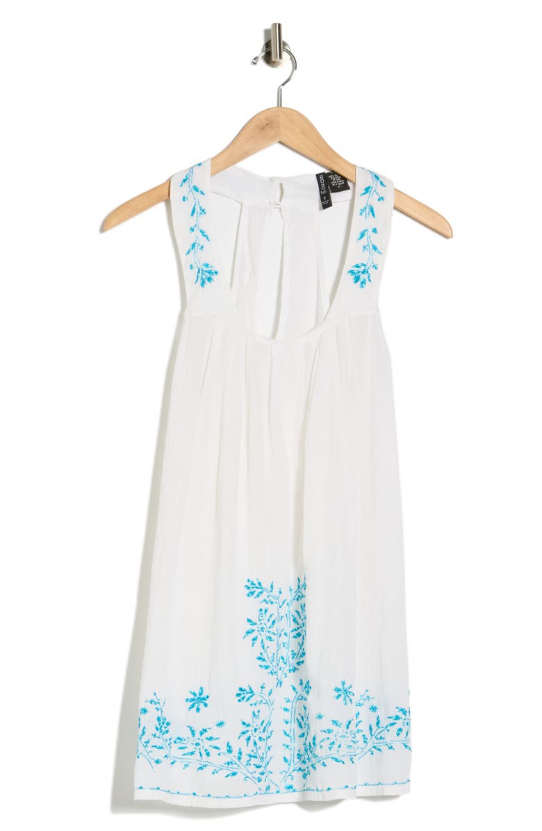 BOHO ME Embroidered Cover-Up Dress, Main, color, White