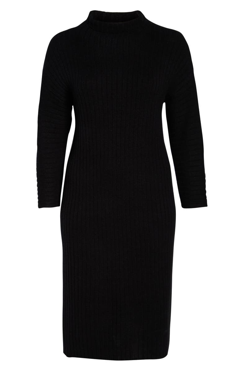 Leith Ribbed Midi Sweater Dress, Alternate, color, 