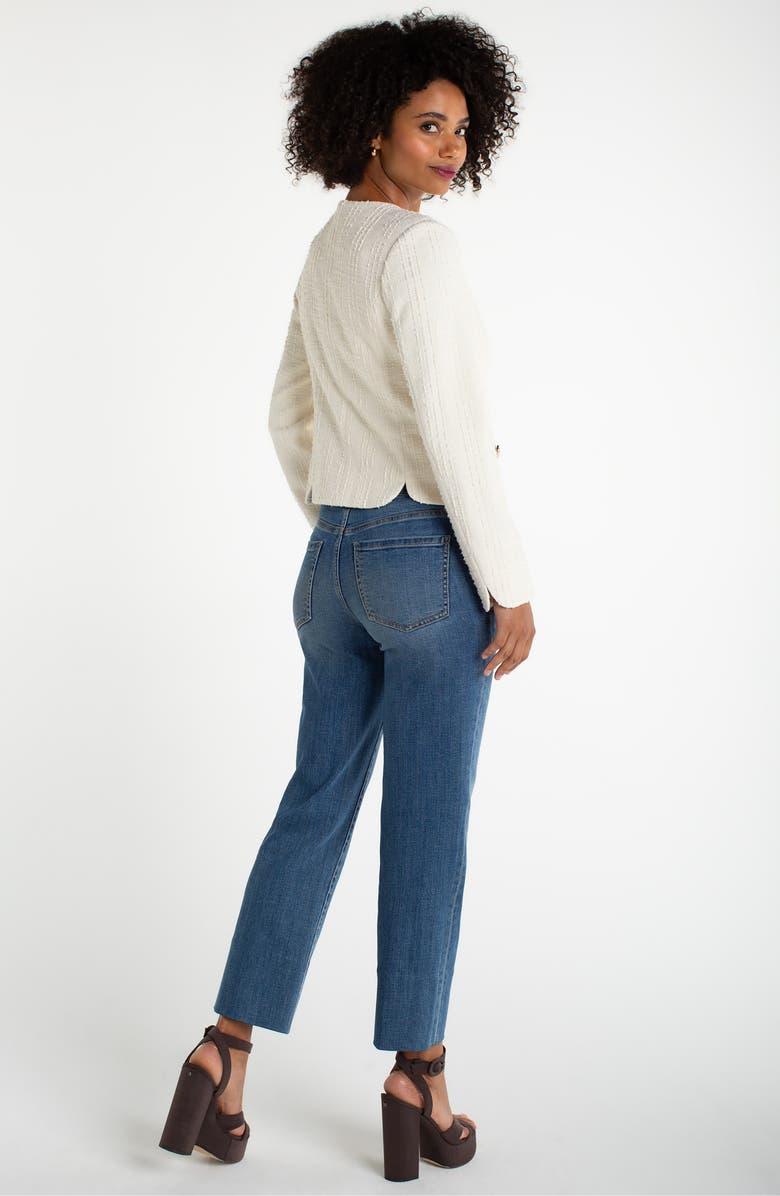 Liverpool Los Angeles Scallop Trim Jacket, Alternate, color, Cream Boucle