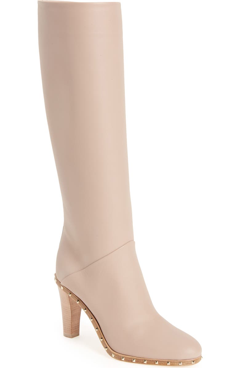 Valentino Garavani Valentino 'Soul Stud' Tall Boot, Main, color,