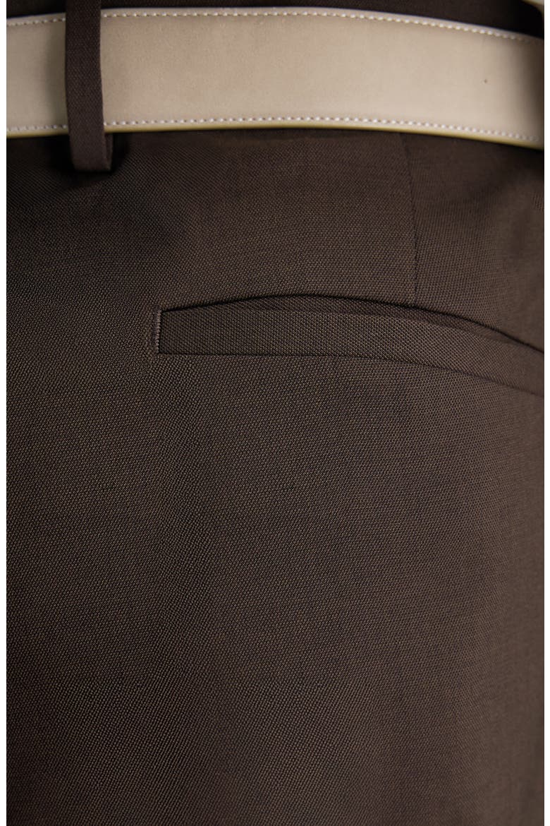Slim Fit Sharkskin Pants, Alternate, color, BROWN