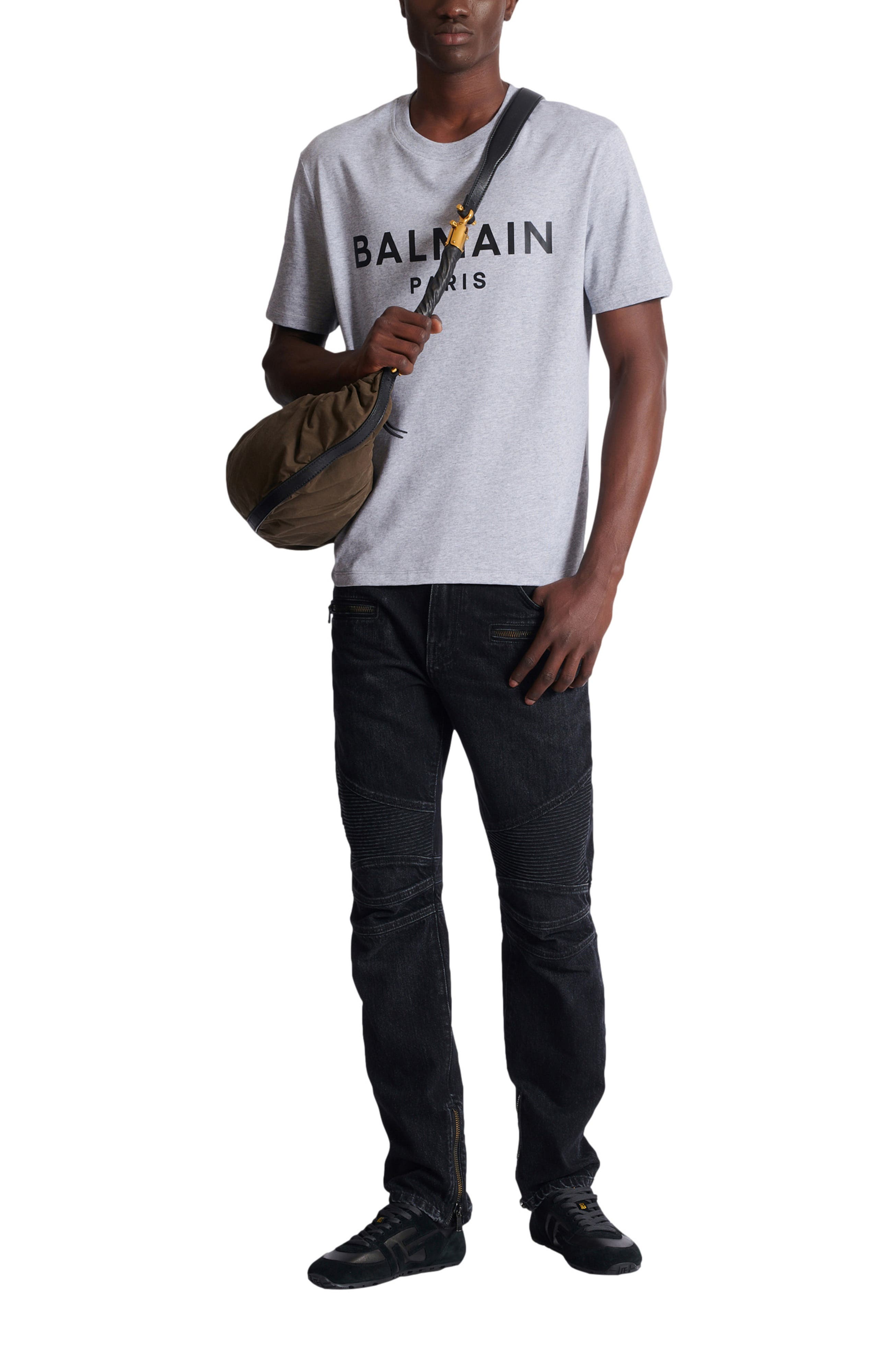 Biker jeans in black vintage denim - image 2