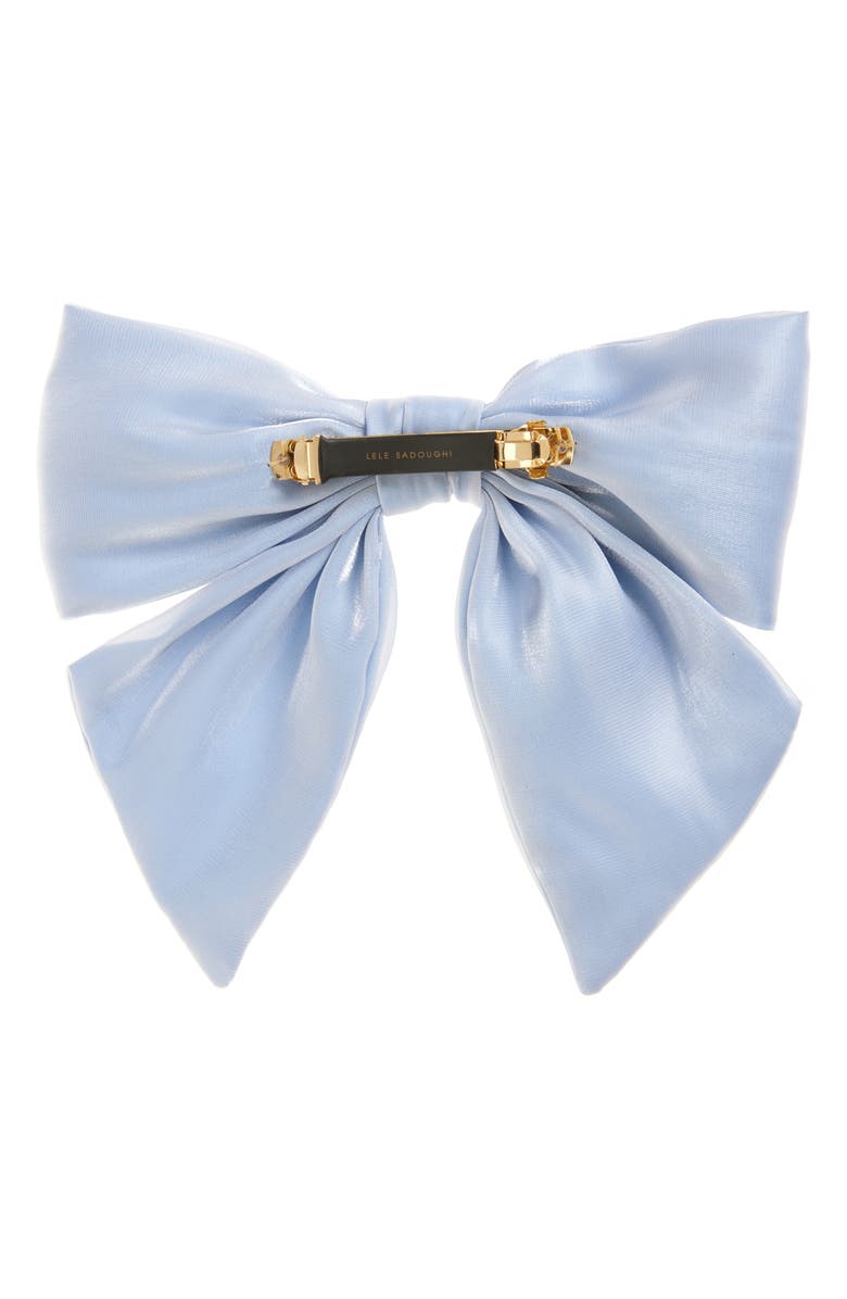 Lele Sadoughi Natalia Bow Barrette, Alternate, color, Capri Blue