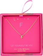 Leith Let Yourself Be You Bubble Initial Pendant Necklace