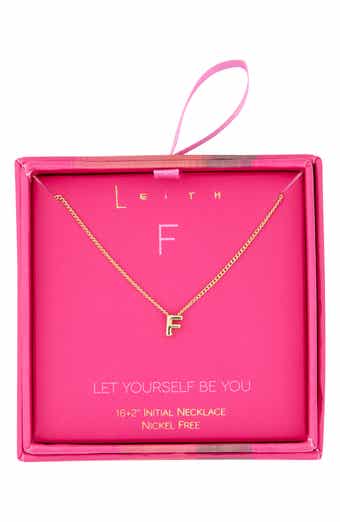 Let Yourself Be You Bubble Initial Pendant Necklace