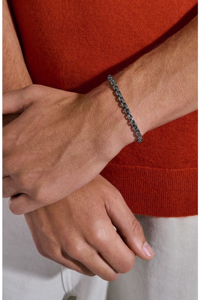 Box Chain Bracelet, 4.8mm, Alternate, color, DARK SILVER