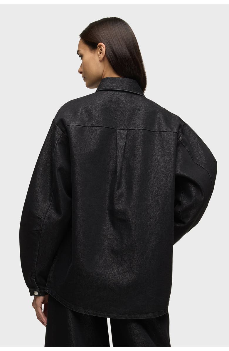 Hudson Jeans Barrel Sleeve Shacket, Alternate, color, Metallic Rinse