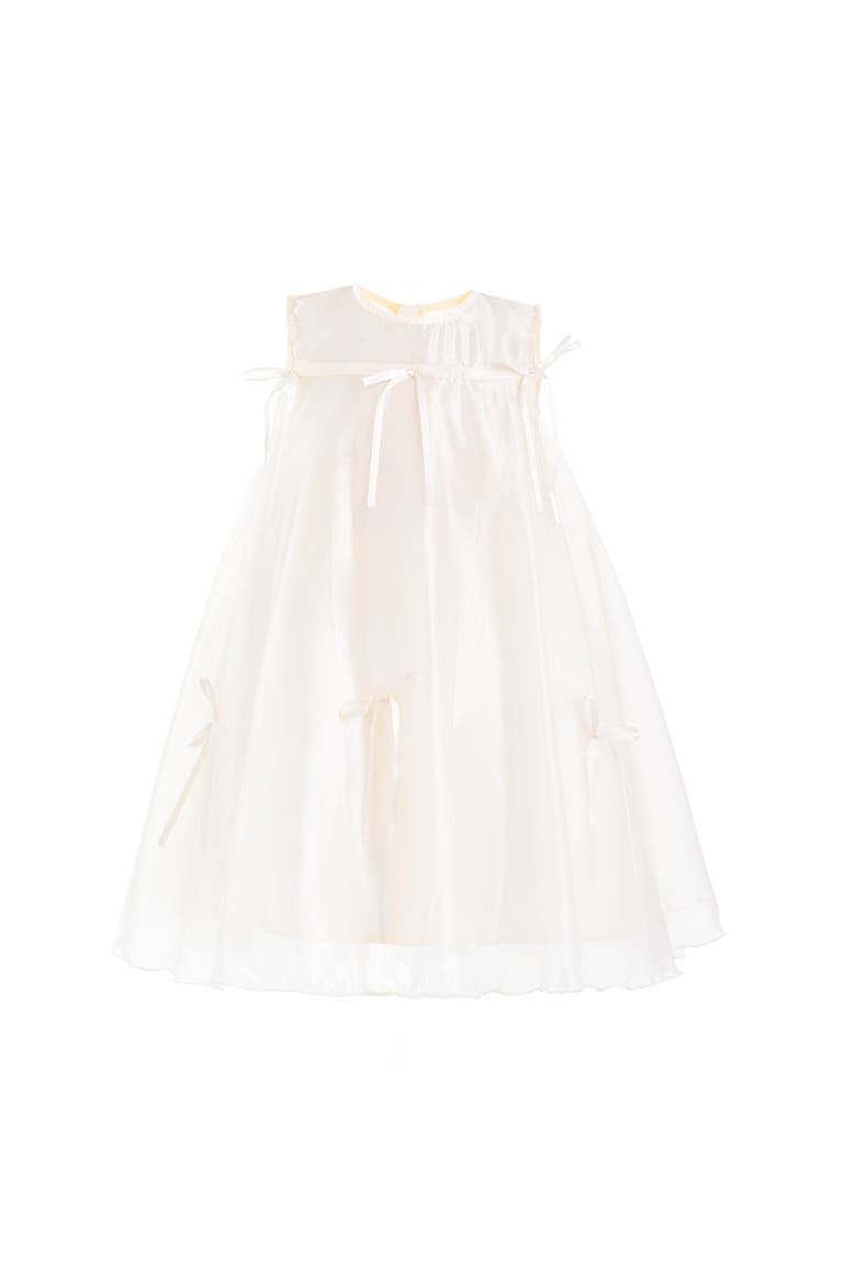 Kaia Ribbon Bow Dress, Main, color, White