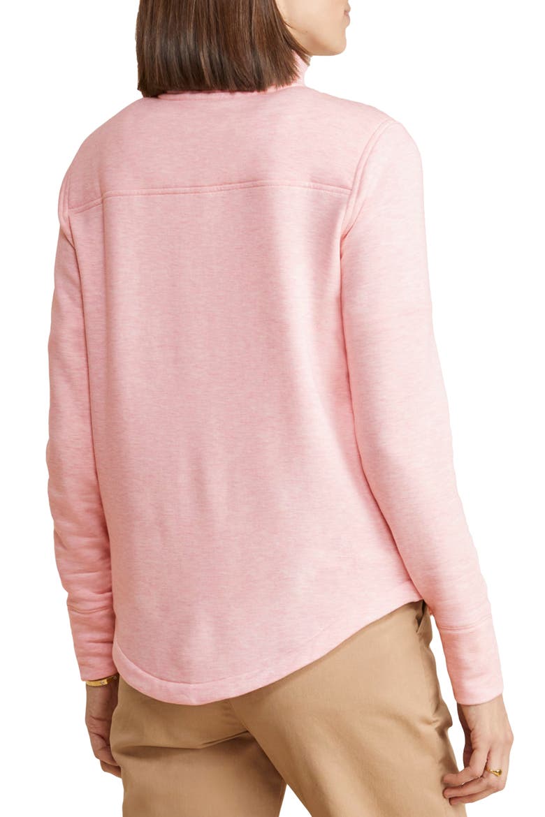 Dreamcloth Relaxed Half Zip Sweatshirt, Alternate, color, FLAMINGO HEATHER