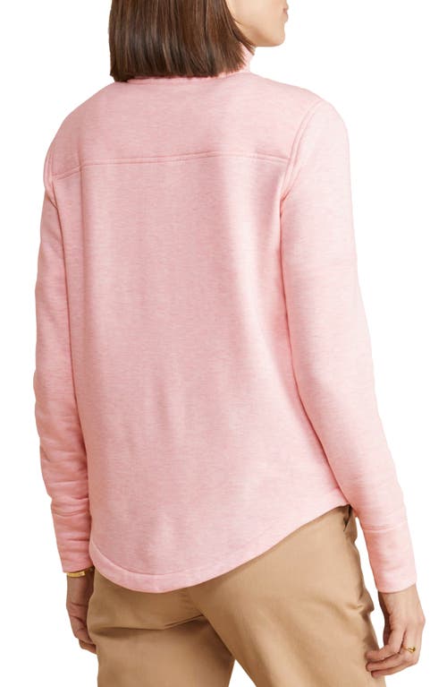 Vineyard Vines Dreamcloth Relaxed Half Zip Sweatshirt In Flamingo Heather