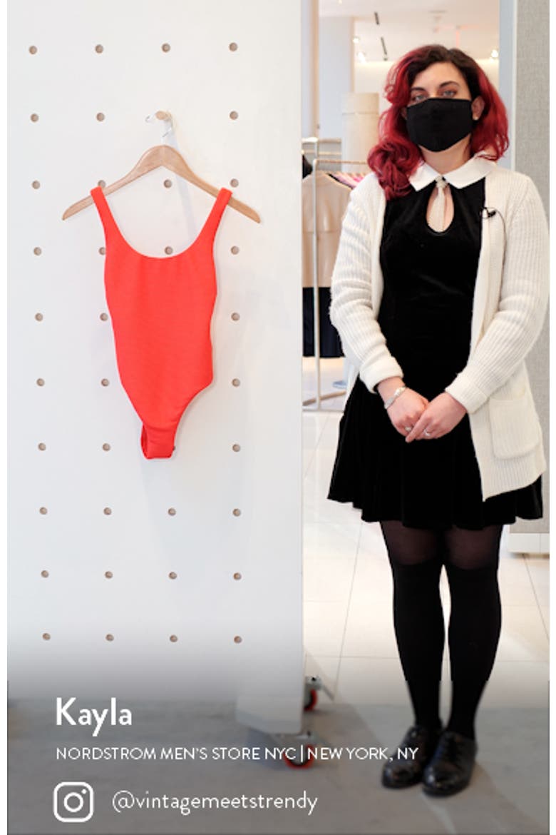 Essentials Retro Tank One-Piece Swimsuit video
