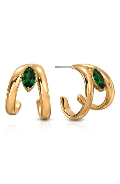 Orbit Crystal Hoop Earrings