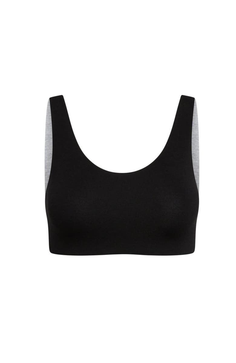 Bleuet Aster Reversible Girls Tank Bra, Alternate, color, Black-Grey