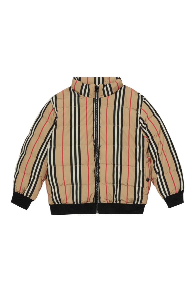 Rowan Hooded Coat with Detachable Icon Stripe Down Puffer Liner, Alternate, color, BLACK